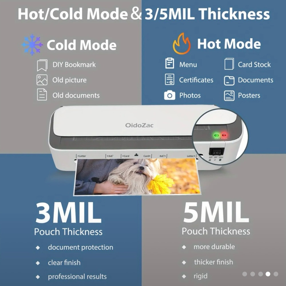 11 in 1 Multifunctional White and Black Paper Cutter and laminating machine - Picture 7 of 9